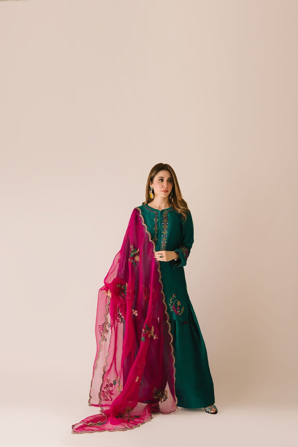 Sammy K | Aadat Festive Edition | Green Moon -  Sammy K Ladies Clothes - Original Designer Dress - House of Maryam
