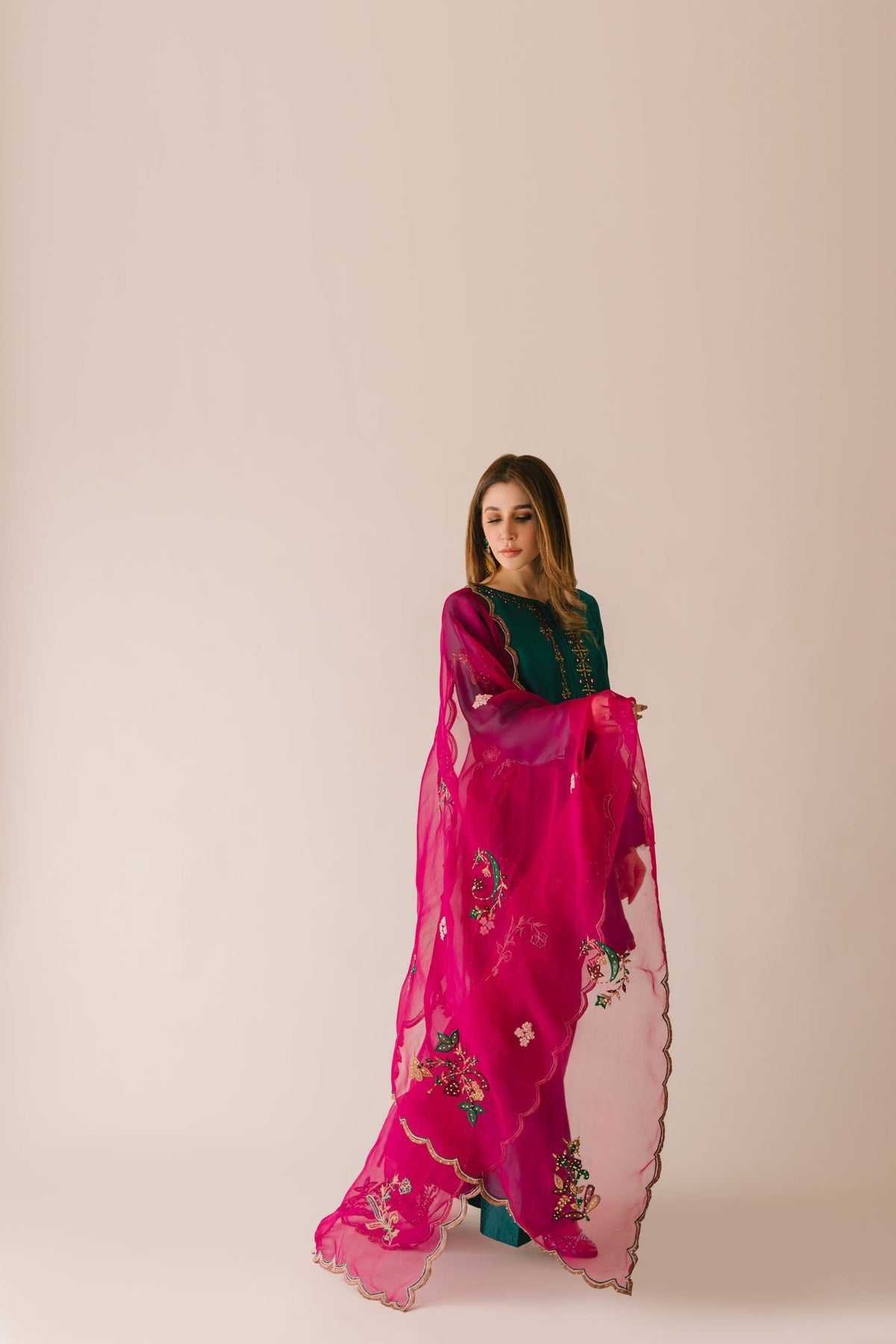 Sammy K | Aadat Festive Edition | Green Moon -  Sammy K Ladies Clothes - Original Designer Dress - House of Maryam