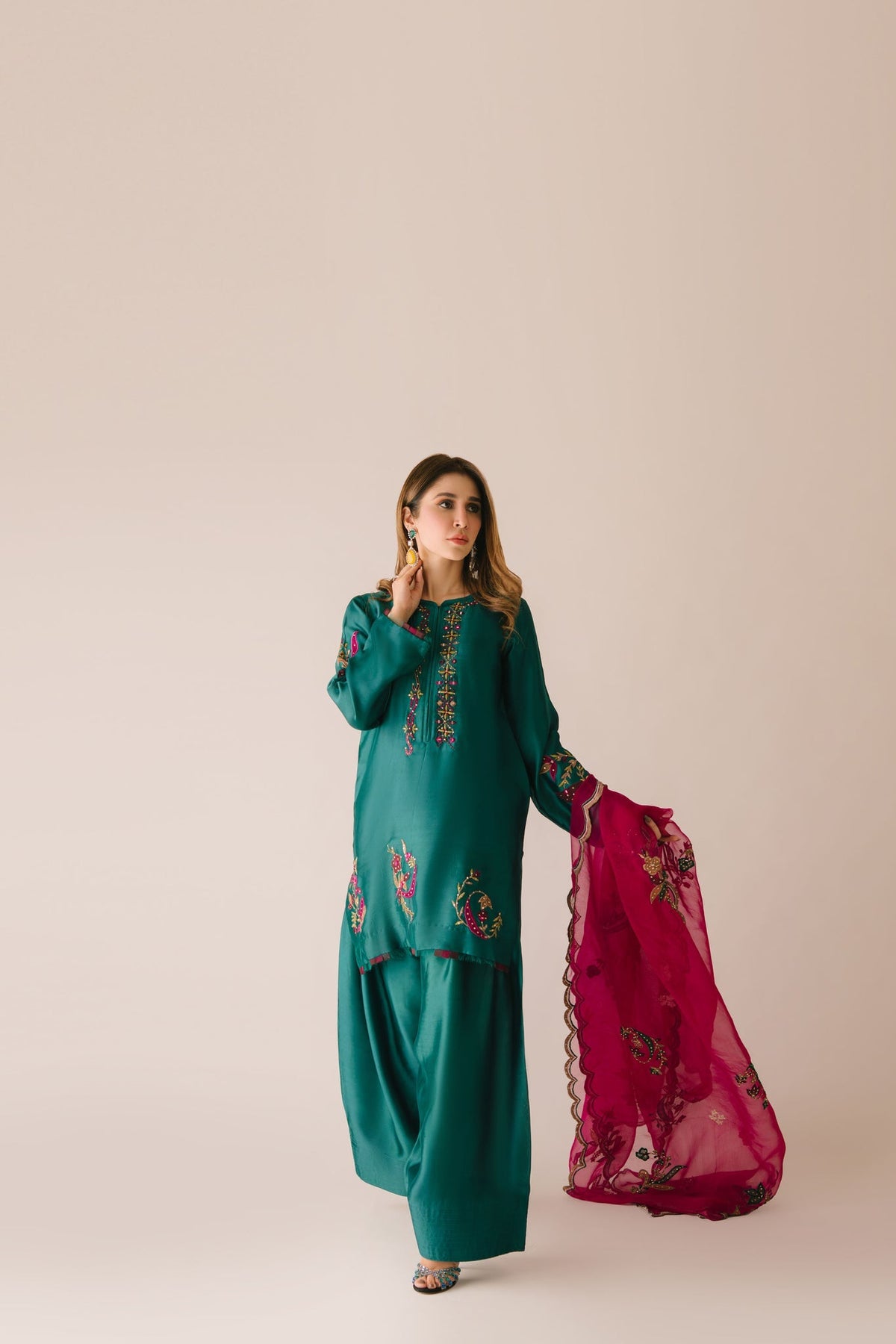 Sammy K | Aadat Festive Edition | Green Moon -  Sammy K Ladies Clothes - Original Designer Dress - House of Maryam