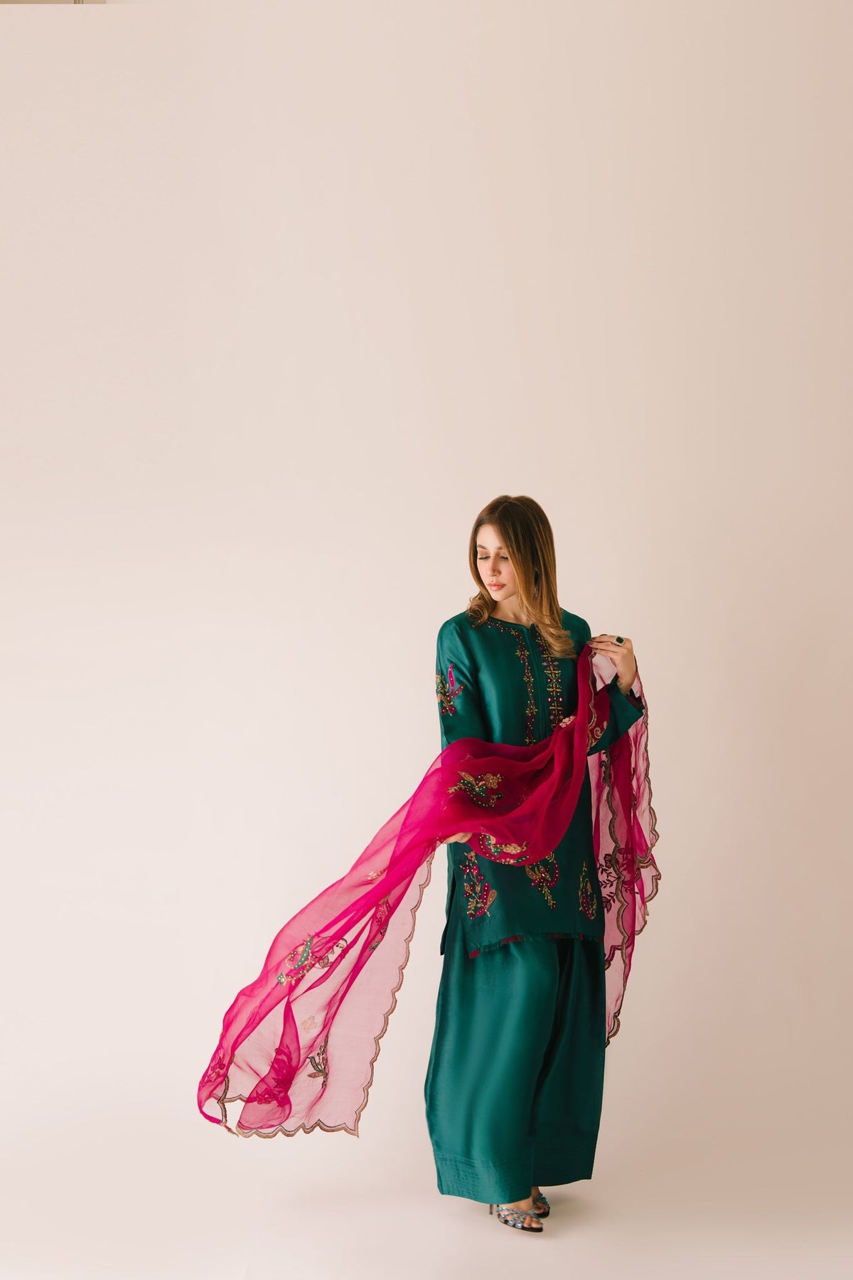 Sammy K | Aadat Festive Edition | Green Moon -  Sammy K Ladies Clothes - Original Designer Dress - House of Maryam