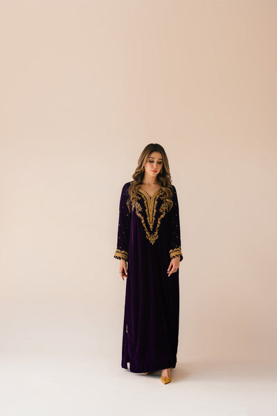 Sammy K | Velvet Festive Edit | Purple Velvet Maxi Outfit -  Sammy K Ladies Clothes - Original Designer Dress - House of Maryam