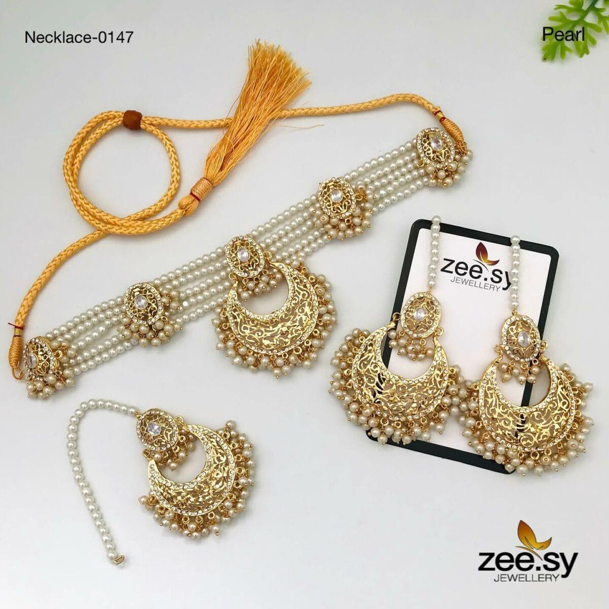 Necklace-0147 -  Zeesy Necklace Sets - Original Designer Dress - House of Maryam