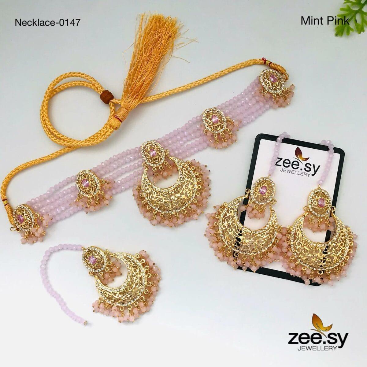 Necklace-0147 -  Zeesy Necklace Sets - Original Designer Dress - House of Maryam