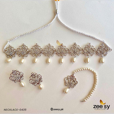 Ayeza Khan Necklace-0435 -  Zeesy Necklace Sets - Original Designer Dress - House of Maryam