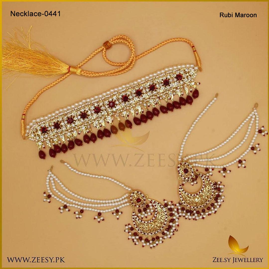 Necklace-0441 -  Zeesy Necklace Sets - Original Designer Dress - House of Maryam