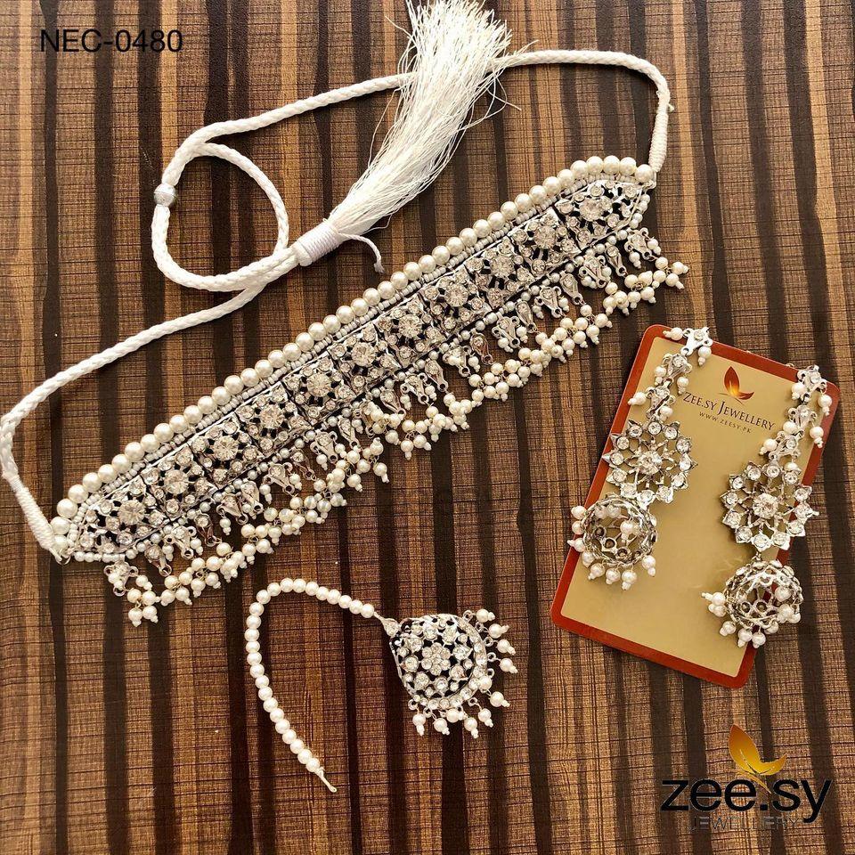 Necklace-0475 -  Zeesy Necklace Sets - Original Designer Dress - House of Maryam