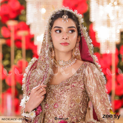 Kundan Necklace-0536 -  Zeesy Necklace Sets - Original Designer Dress - House of Maryam