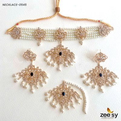 Sunflower Necklace-0545 -  Zeesy Necklace Sets - Original Designer Dress - House of Maryam