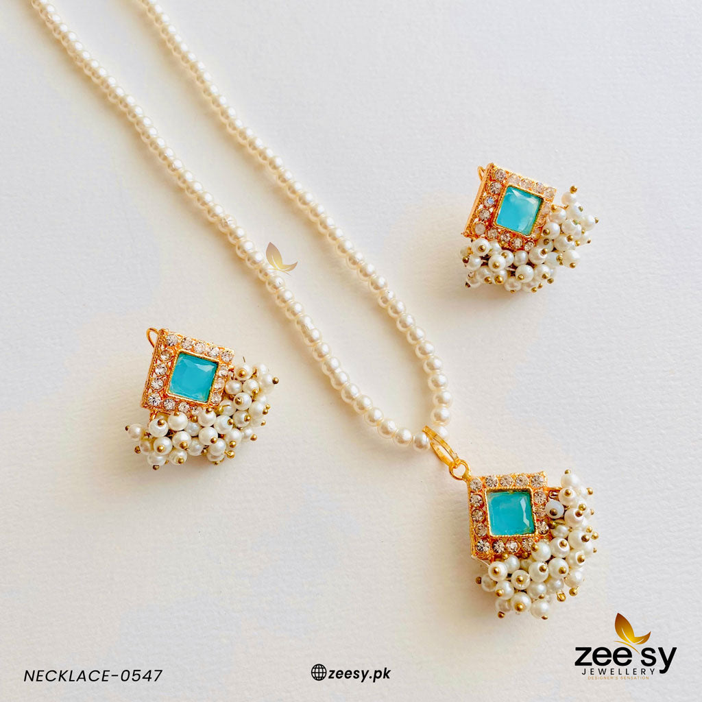 Necklace-0547 -  Zeesy Necklace Sets - Original Designer Dress - House of Maryam
