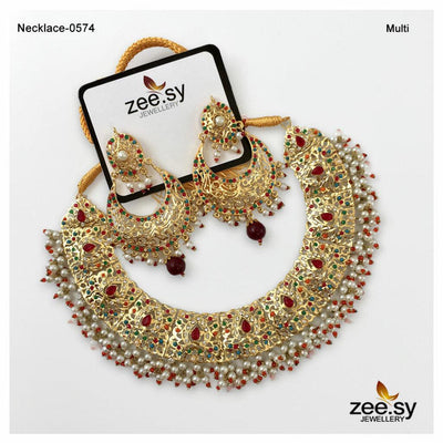 Necklace-0574 -  Zeesy Necklace Sets - Original Designer Dress - House of Maryam