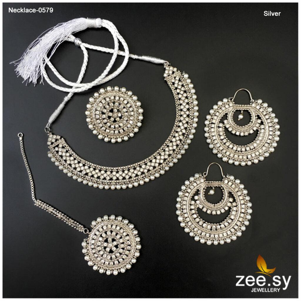 Necklace-0579 -  Zeesy Necklace Sets - Original Designer Dress - House of Maryam