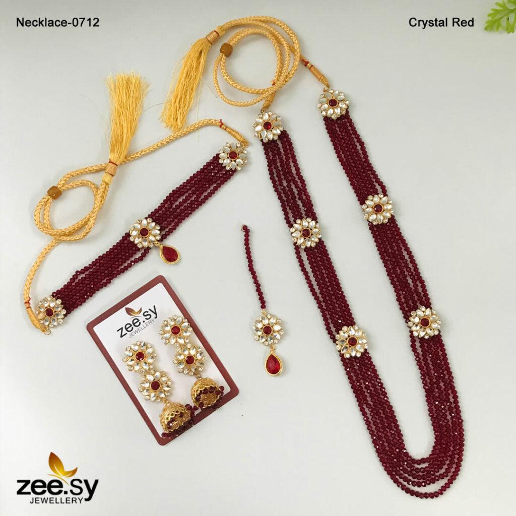 Mala Necklace-0712 -  Zeesy Necklace Sets - Original Designer Dress - House of Maryam