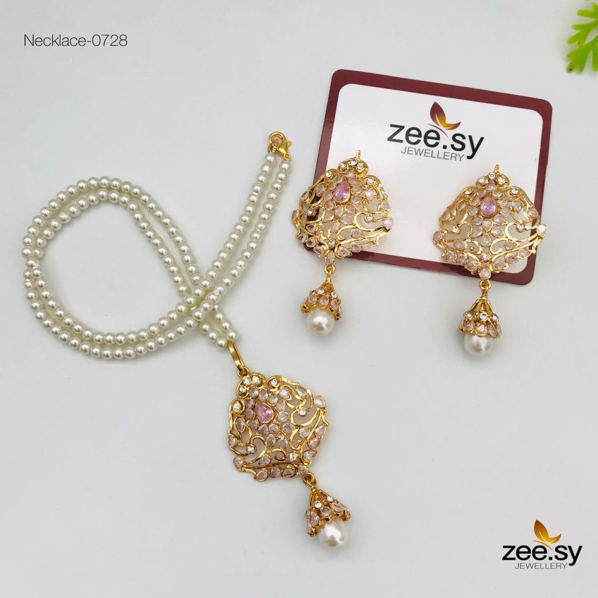 Necklace-0728 -  Zeesy Necklace Sets - Original Designer Dress - House of Maryam