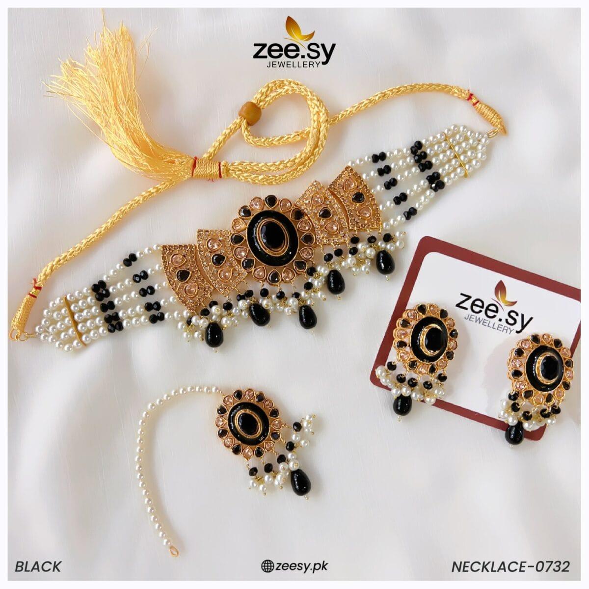 Necklace-0732 -  Zeesy Necklace Sets - Original Designer Dress - House of Maryam