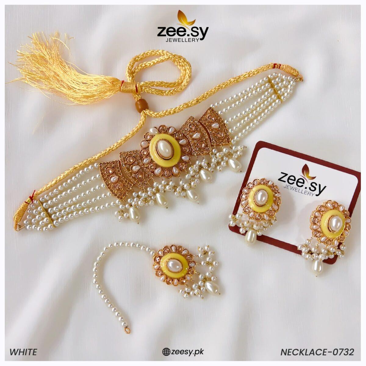 Necklace-0732 -  Zeesy Necklace Sets - Original Designer Dress - House of Maryam
