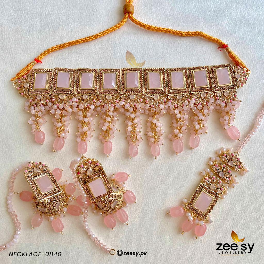 Necklace-0840 -  Zeesy Necklace Sets - Original Designer Dress - House of Maryam