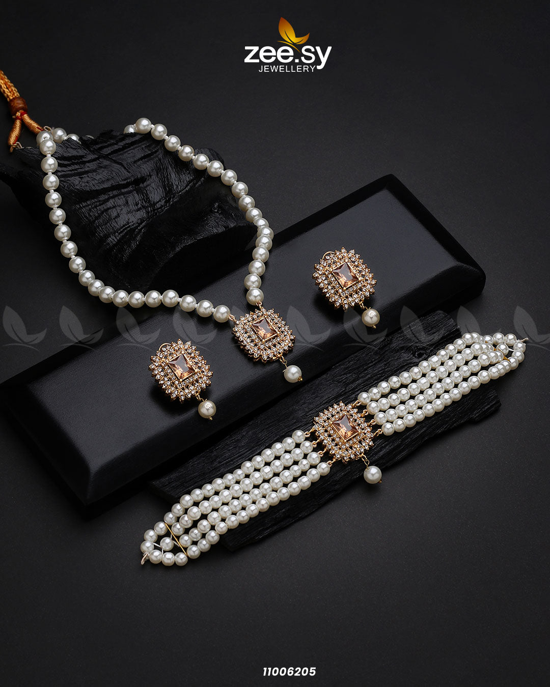 Mala Necklace-0850 -  Zeesy Necklace Sets - Original Designer Dress - House of Maryam