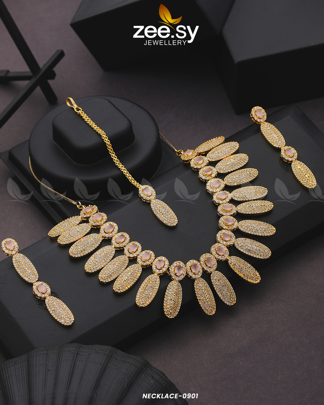 Necklace-0901 -  Zeesy Necklace Sets - Original Designer Dress - House of Maryam