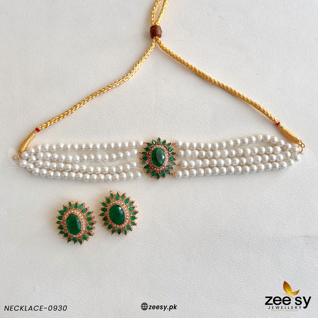 Necklace-0930 -  Zeesy Necklace Sets - Original Designer Dress - House of Maryam
