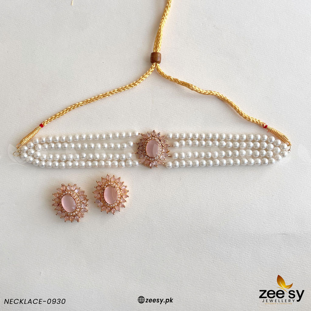 Necklace-0930 -  Zeesy Necklace Sets - Original Designer Dress - House of Maryam