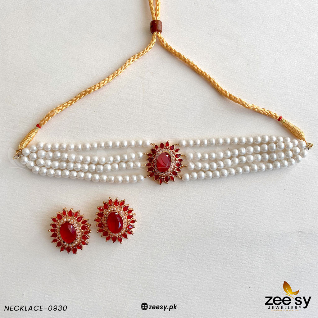 Necklace-0930 -  Zeesy Necklace Sets - Original Designer Dress - House of Maryam