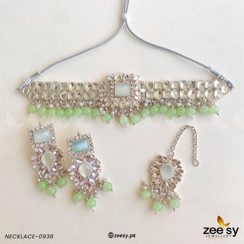 Necklace-0936 -  Zeesy Necklace Sets - Original Designer Dress - House of Maryam