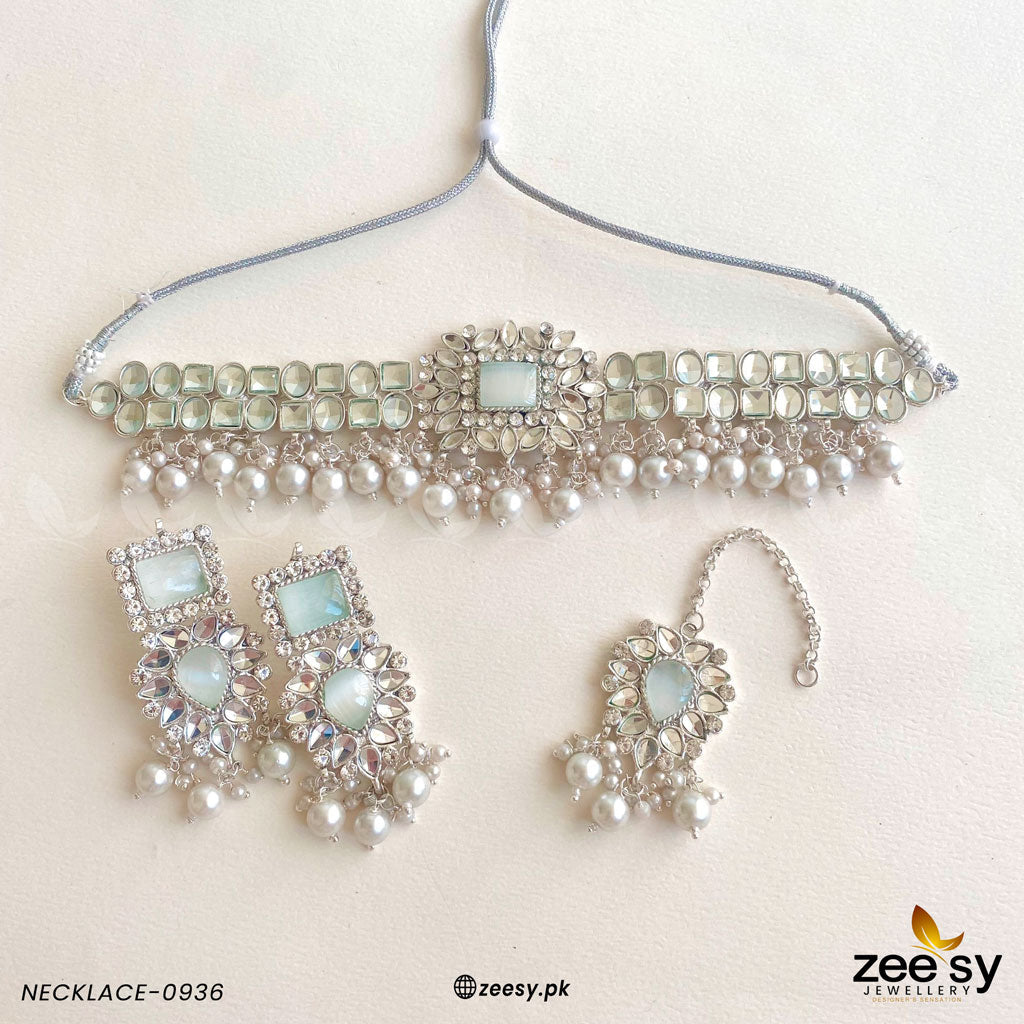 Necklace-0936 -  Zeesy Necklace Sets - Original Designer Dress - House of Maryam