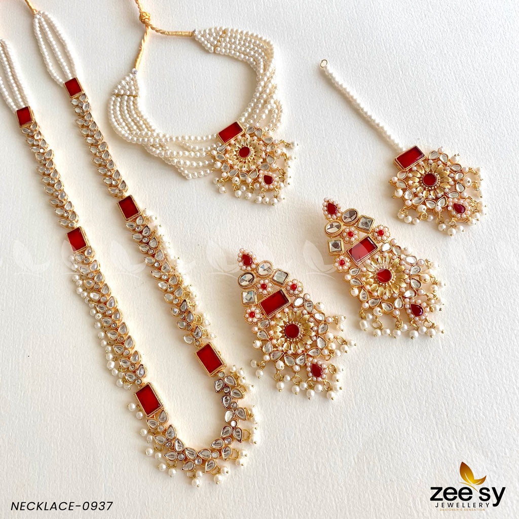 Mala Necklace-0937 -  Zeesy Necklace Sets - Original Designer Dress - House of Maryam