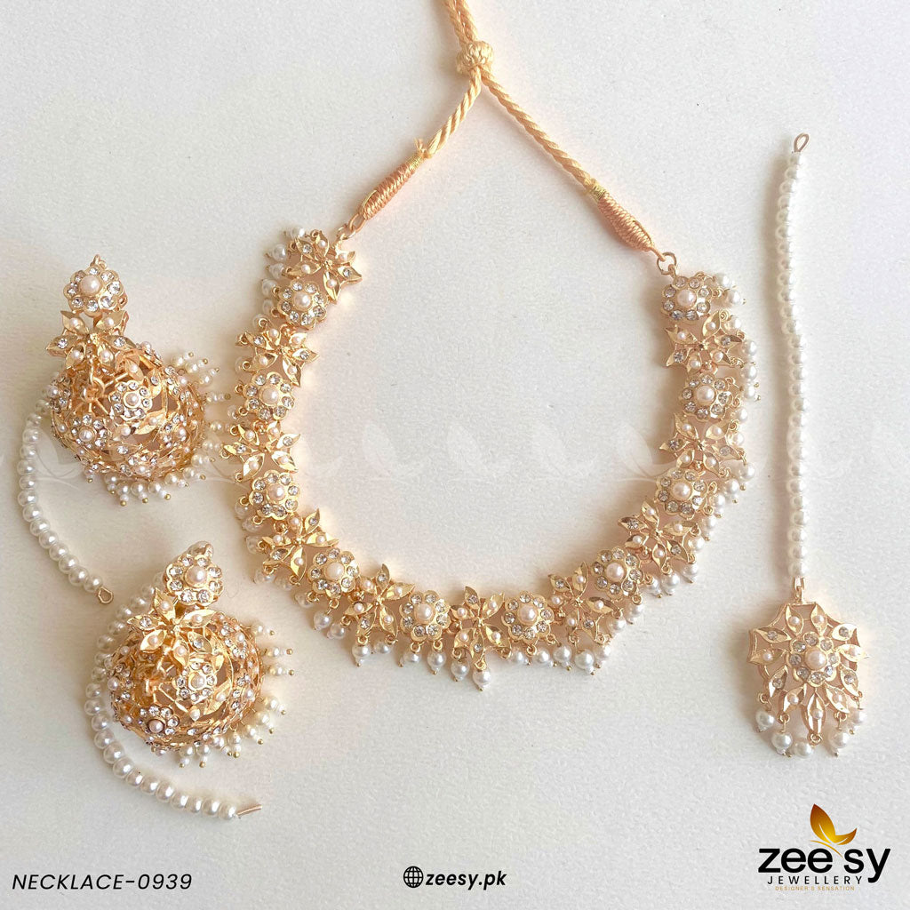 Necklace-0939 -  Zeesy Necklace Sets - Original Designer Dress - House of Maryam
