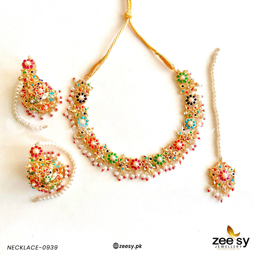 Necklace-0939 -  Zeesy Necklace Sets - Original Designer Dress - House of Maryam