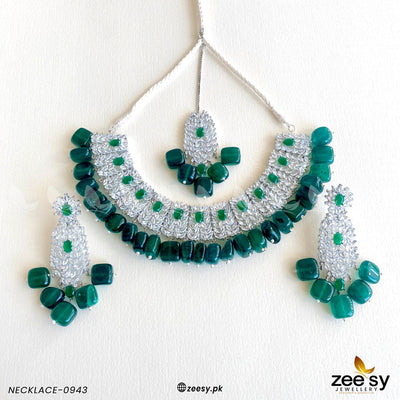 Necklace-0943 -  Zeesy Necklace Sets - Original Designer Dress - House of Maryam