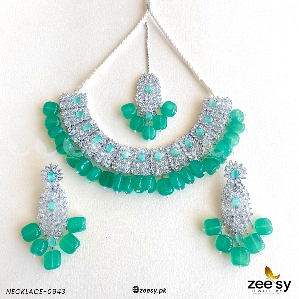Necklace-0943 -  Zeesy Necklace Sets - Original Designer Dress - House of Maryam