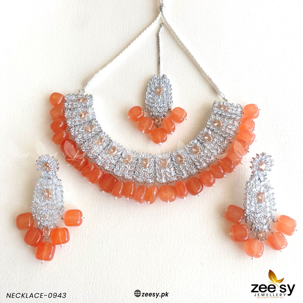 Necklace-0943 -  Zeesy Necklace Sets - Original Designer Dress - House of Maryam