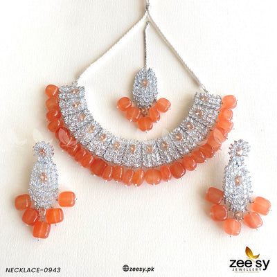 Necklace-0943 -  Zeesy Necklace Sets - Original Designer Dress - House of Maryam