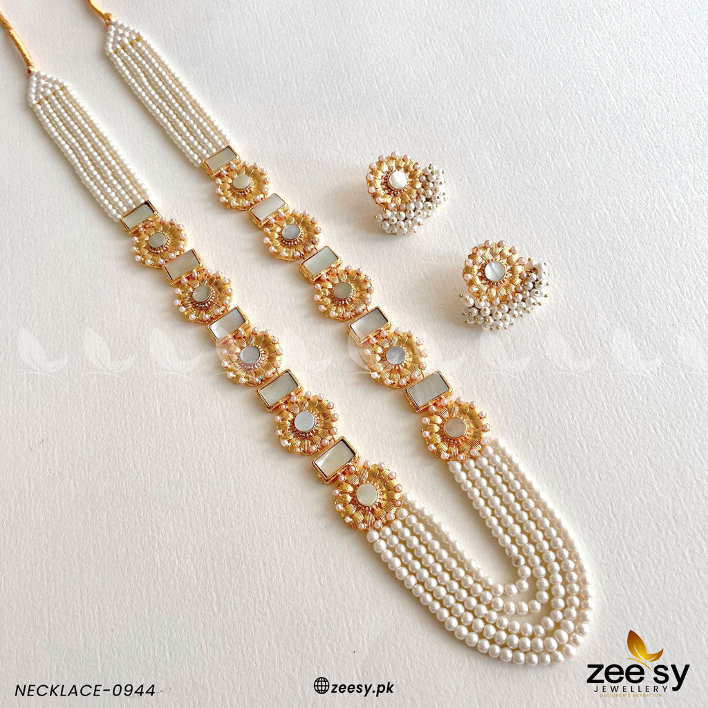 Mala Necklace-0944 -  Zeesy Necklace Sets - Original Designer Dress - House of Maryam