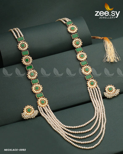 Mala Necklace-0944 -  Zeesy Necklace Sets - Original Designer Dress - House of Maryam