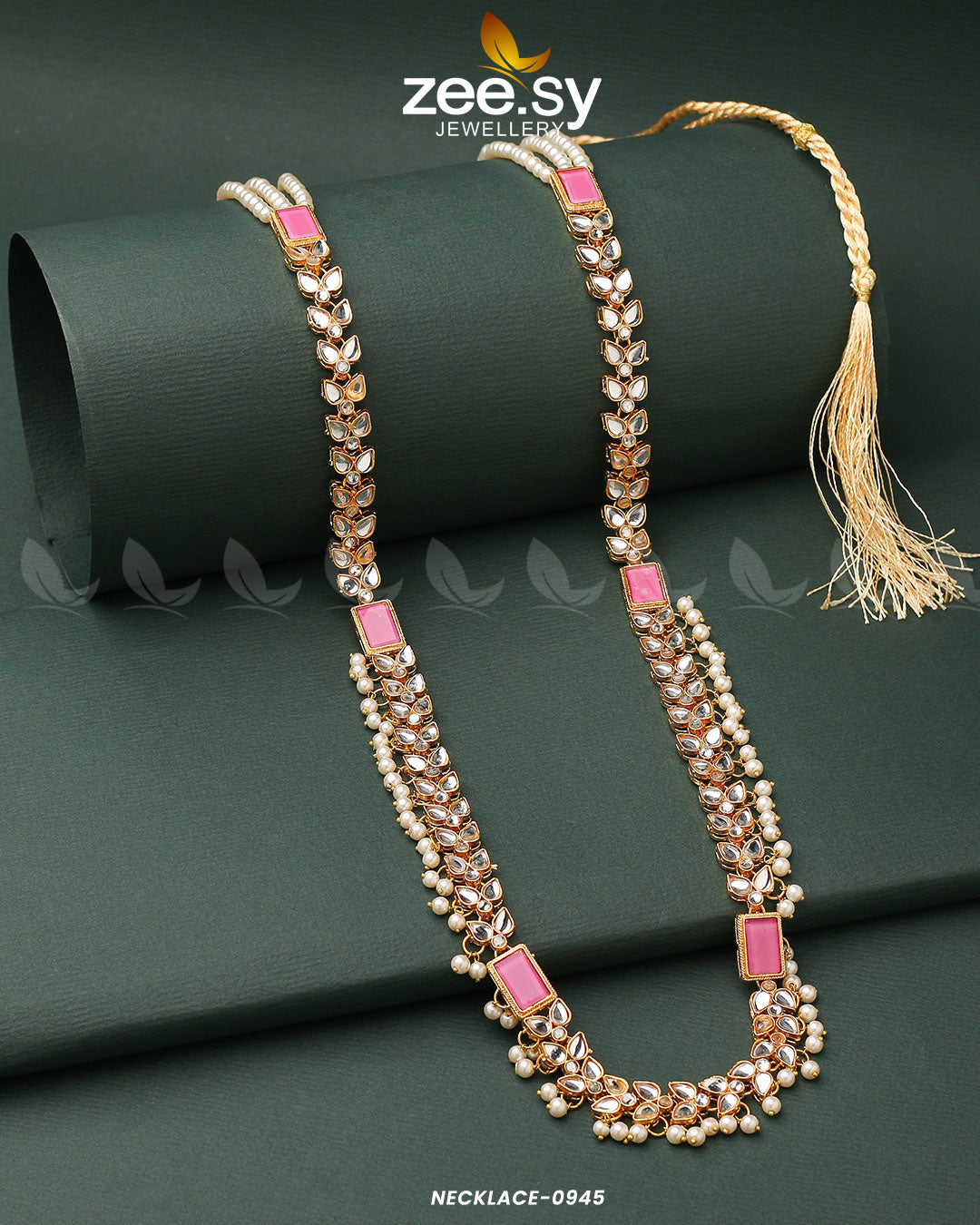 Mala Necklace-0945 -  Zeesy Necklace Sets - Original Designer Dress - House of Maryam