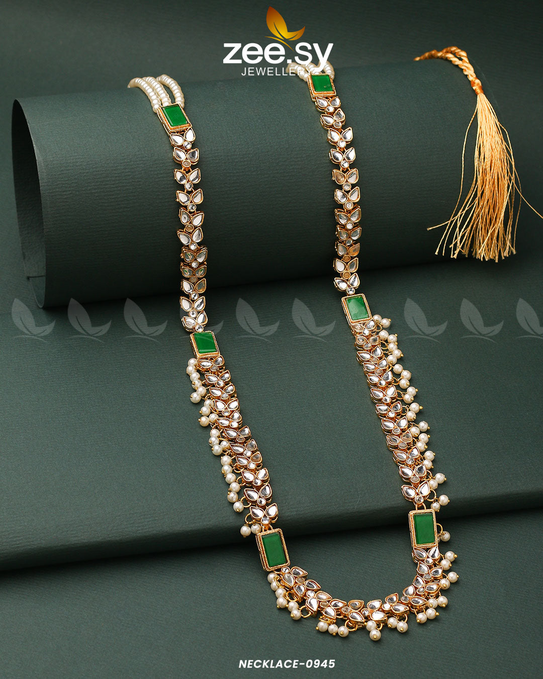 Mala Necklace-0945 -  Zeesy Necklace Sets - Original Designer Dress - House of Maryam