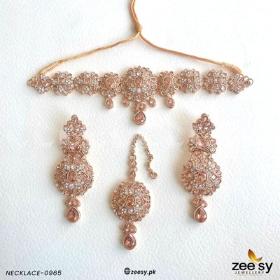 Necklace-0965 -  Zeesy Necklace Sets - Original Designer Dress - House of Maryam