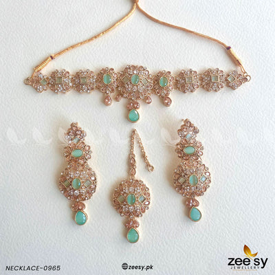 Necklace-0965 -  Zeesy Necklace Sets - Original Designer Dress - House of Maryam