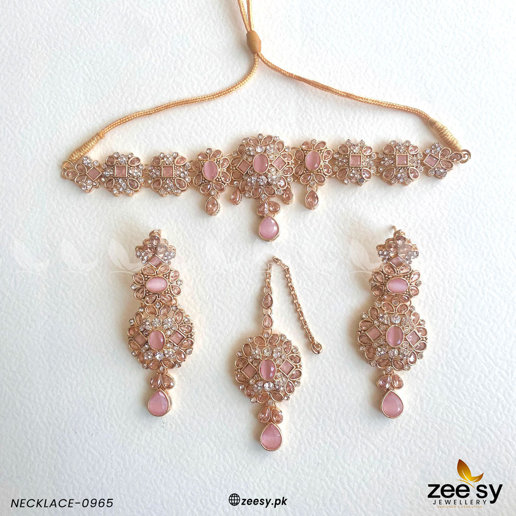 Necklace-0965 -  Zeesy Necklace Sets - Original Designer Dress - House of Maryam