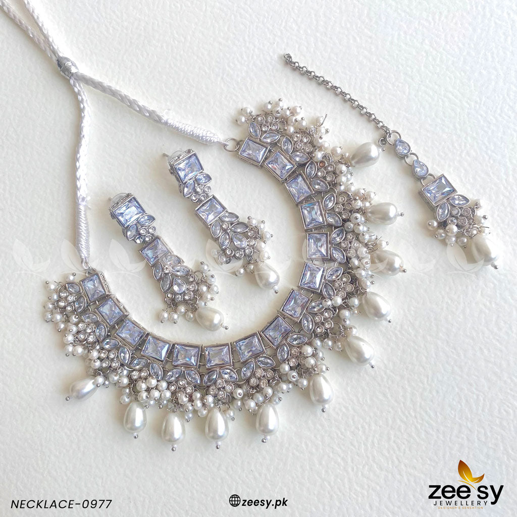 Necklace-0977 -  Zeesy Necklace Sets - Original Designer Dress - House of Maryam