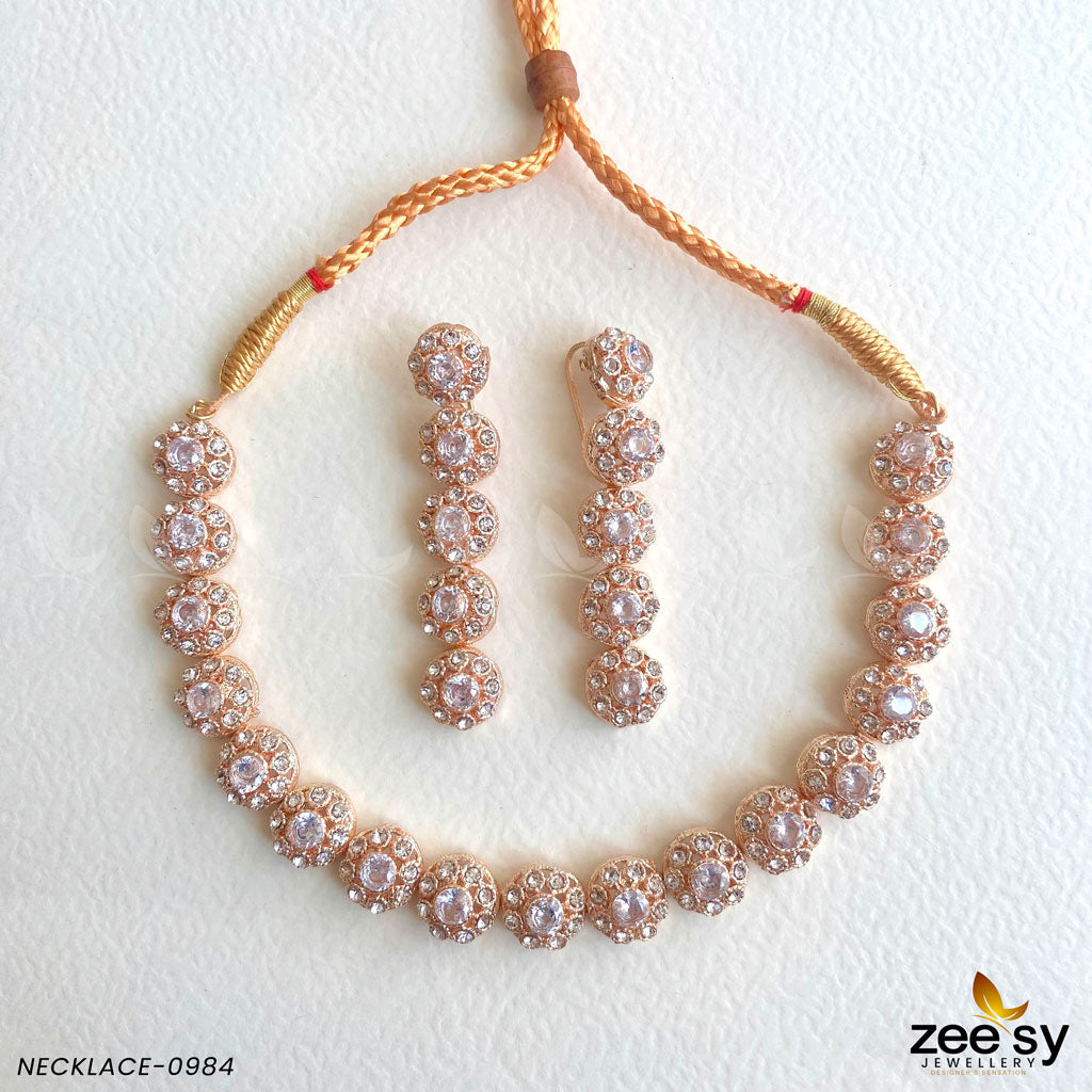 Necklace-0985 -  Zeesy Necklace Sets - Original Designer Dress - House of Maryam