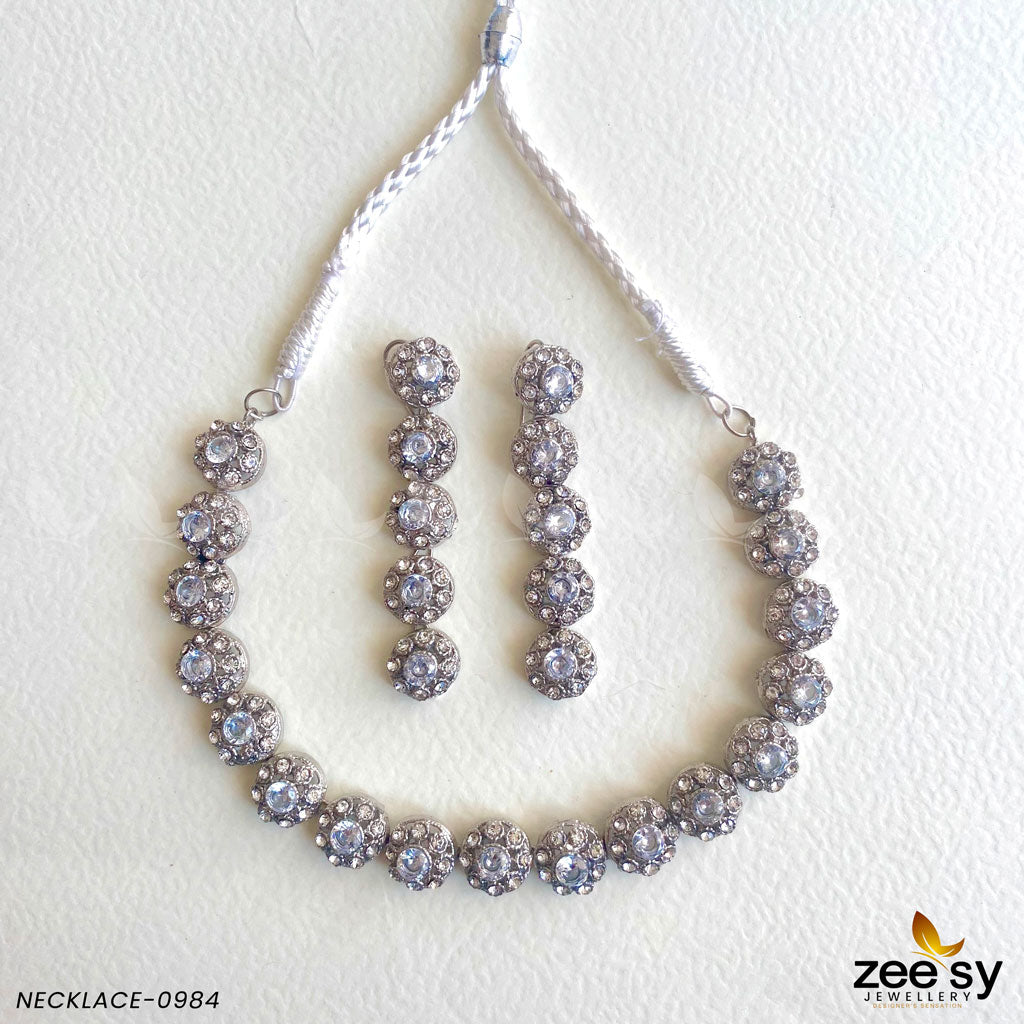 Necklace-0985 -  Zeesy Necklace Sets - Original Designer Dress - House of Maryam