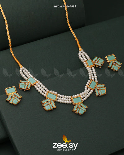 Necklace-0999 -  Zeesy Necklace Sets - Original Designer Dress - House of Maryam
