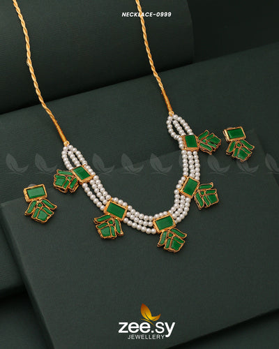 Necklace-0999 -  Zeesy Necklace Sets - Original Designer Dress - House of Maryam