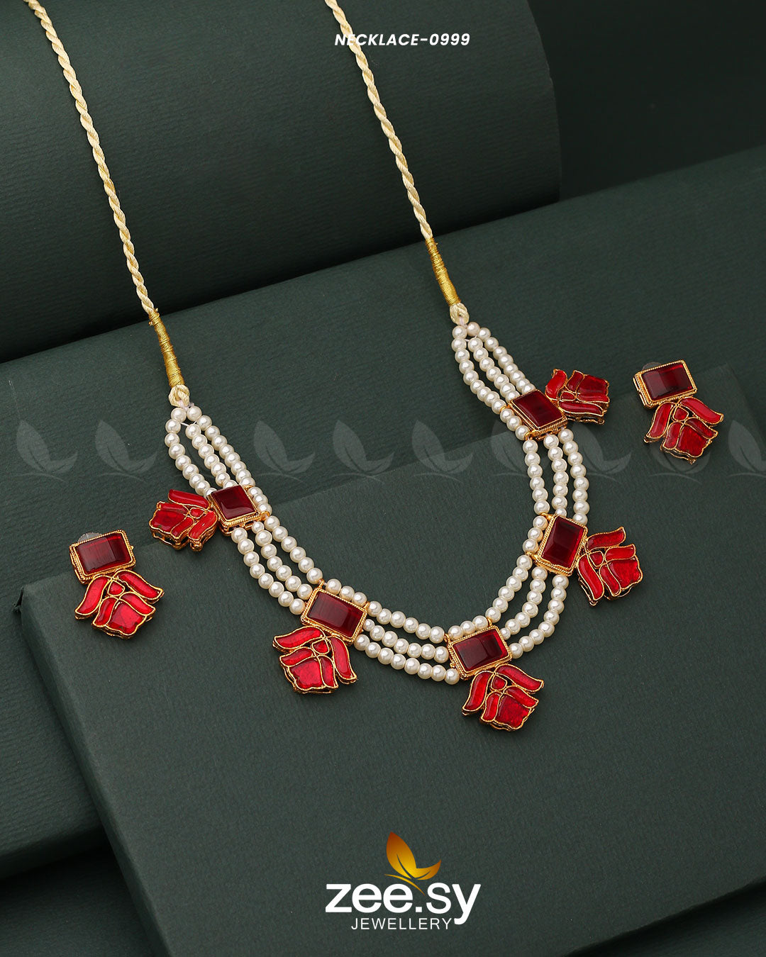 Necklace-0999 -  Zeesy Necklace Sets - Original Designer Dress - House of Maryam