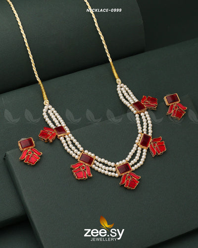 Necklace-0999 -  Zeesy Necklace Sets - Original Designer Dress - House of Maryam