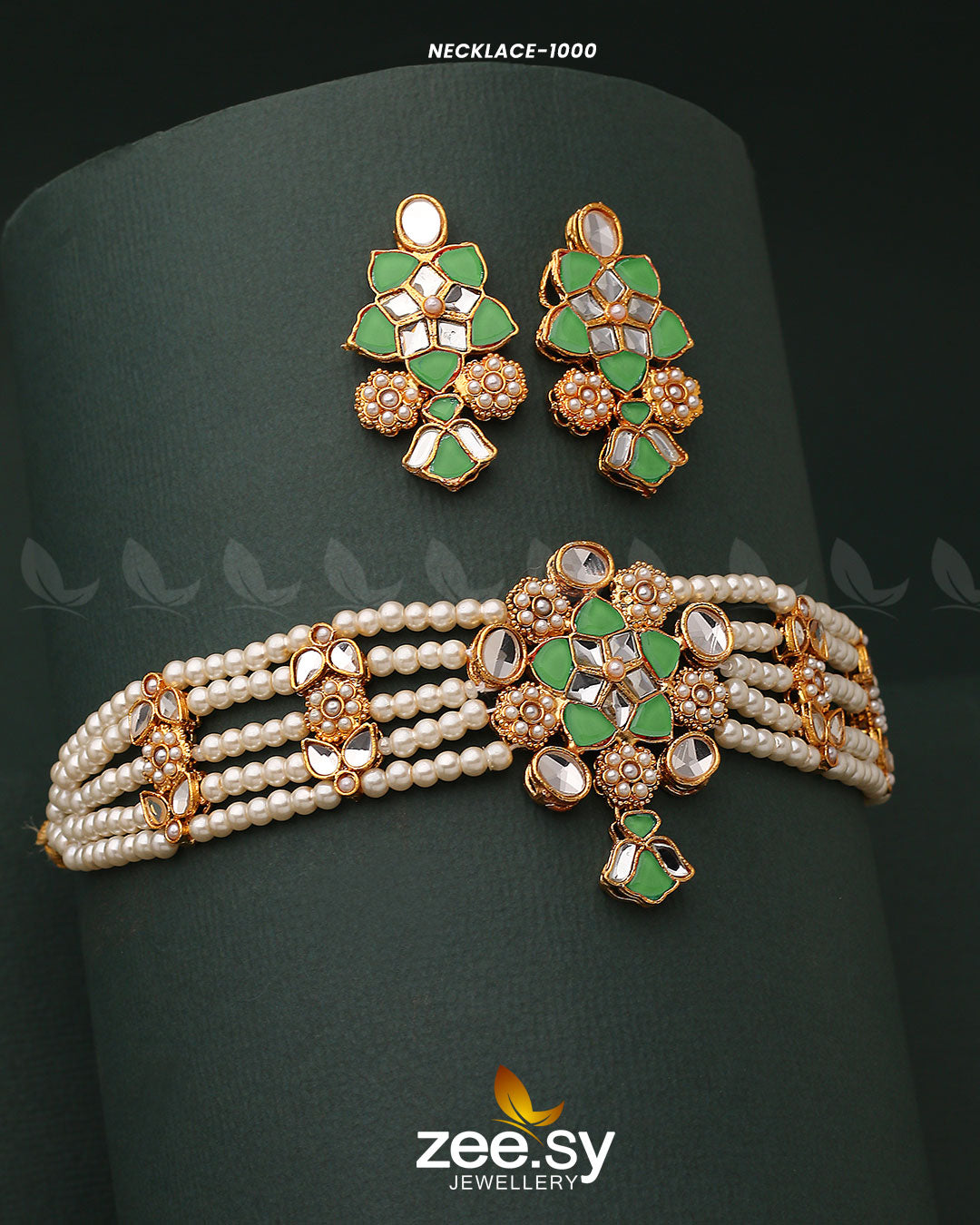 Necklace-1000 -  Zeesy Necklace Sets - Original Designer Dress - House of Maryam