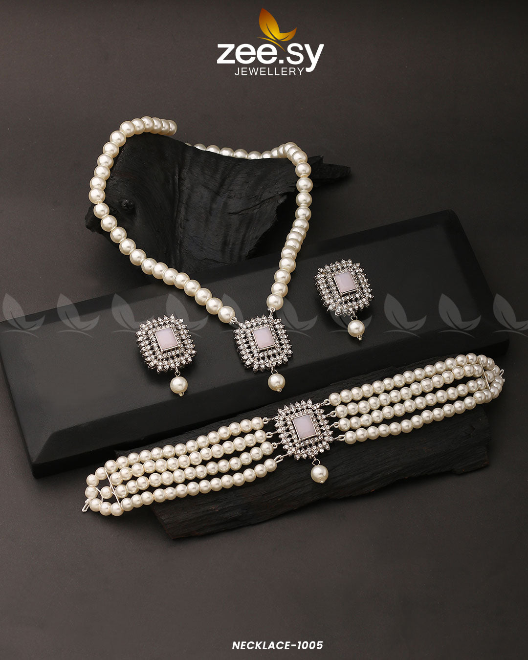 Necklace-1005 -  Zeesy Necklace Sets - Original Designer Dress - House of Maryam